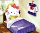 Hello Kitty в постели